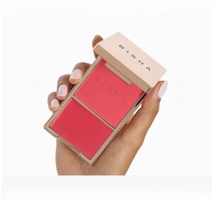 Bisha Essential Duo Cream & Powder Blush In Bahamas (Peachy Coral) NIB Retail$55